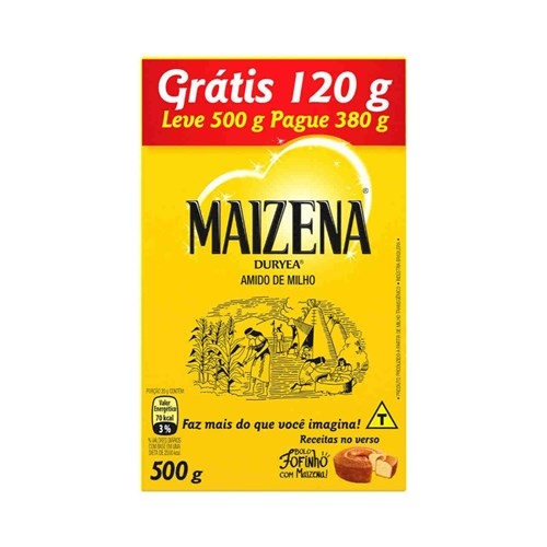 Amido Milho Maizena Leve 500g Pague 380g