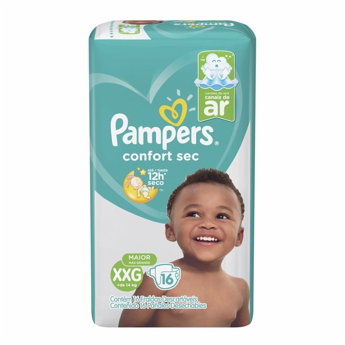 Fralda Pampers Confort Sec XXG 16