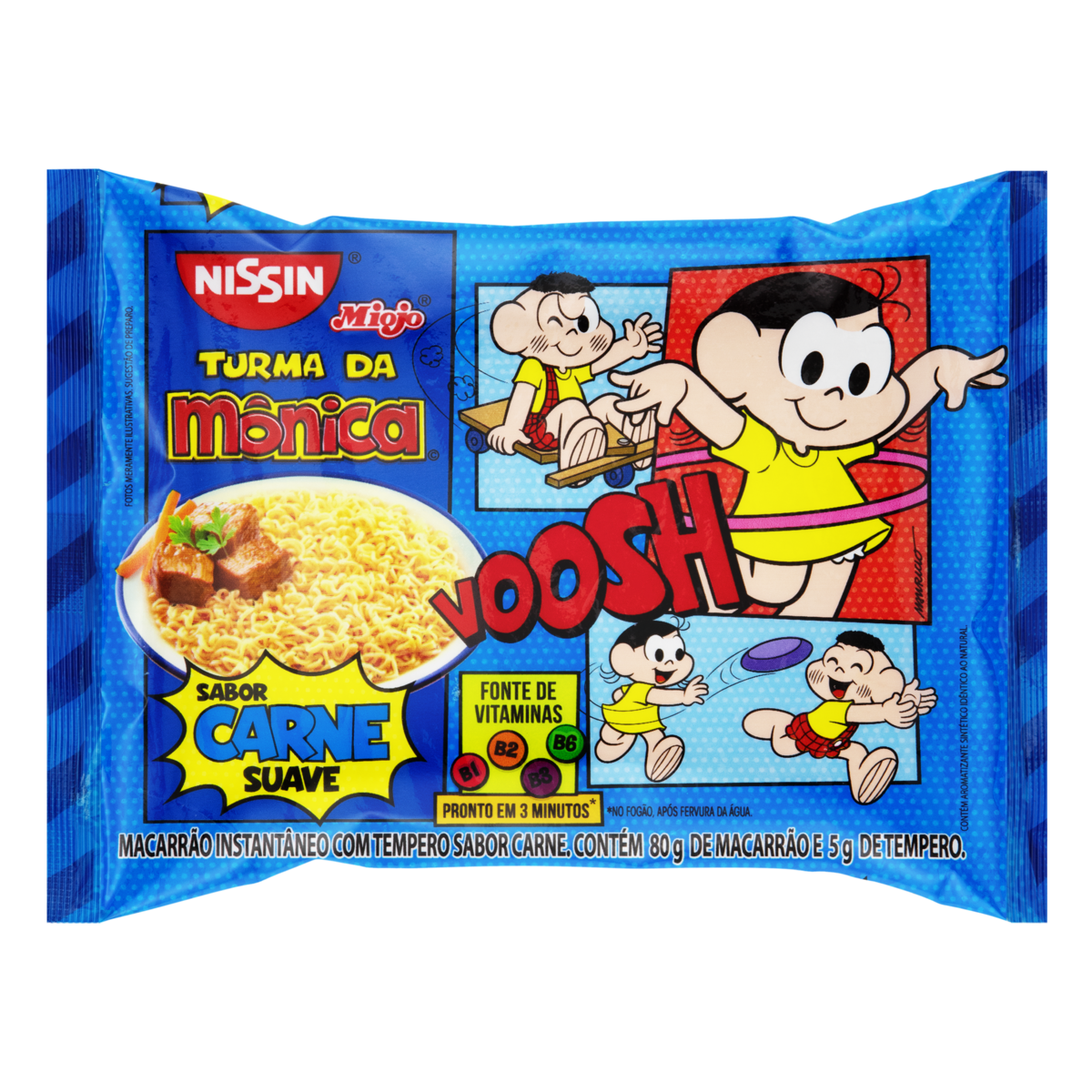 Macarrão Nissin Mônica Carne 85g
