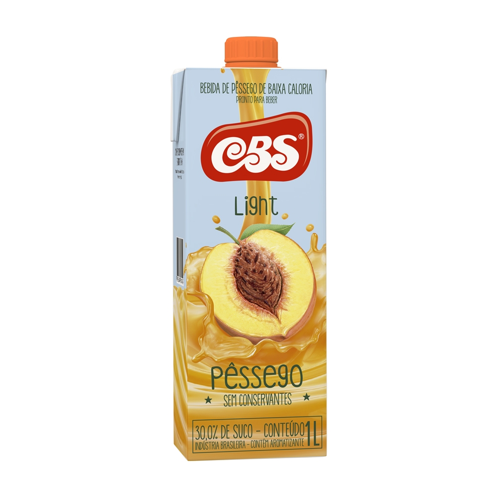 Suco CBS Light Pessego 1l