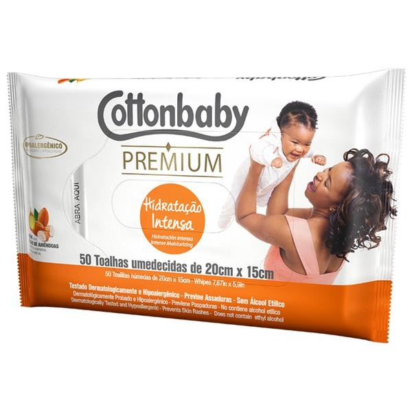 Toalha Cottonbaby Hidratação Intensa 50 unidades